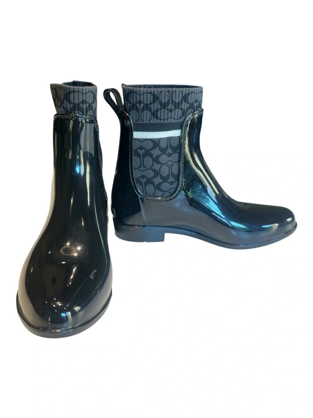 Coach Women’s Rivington Signature Logo Rain Bootie, Size 7 Black